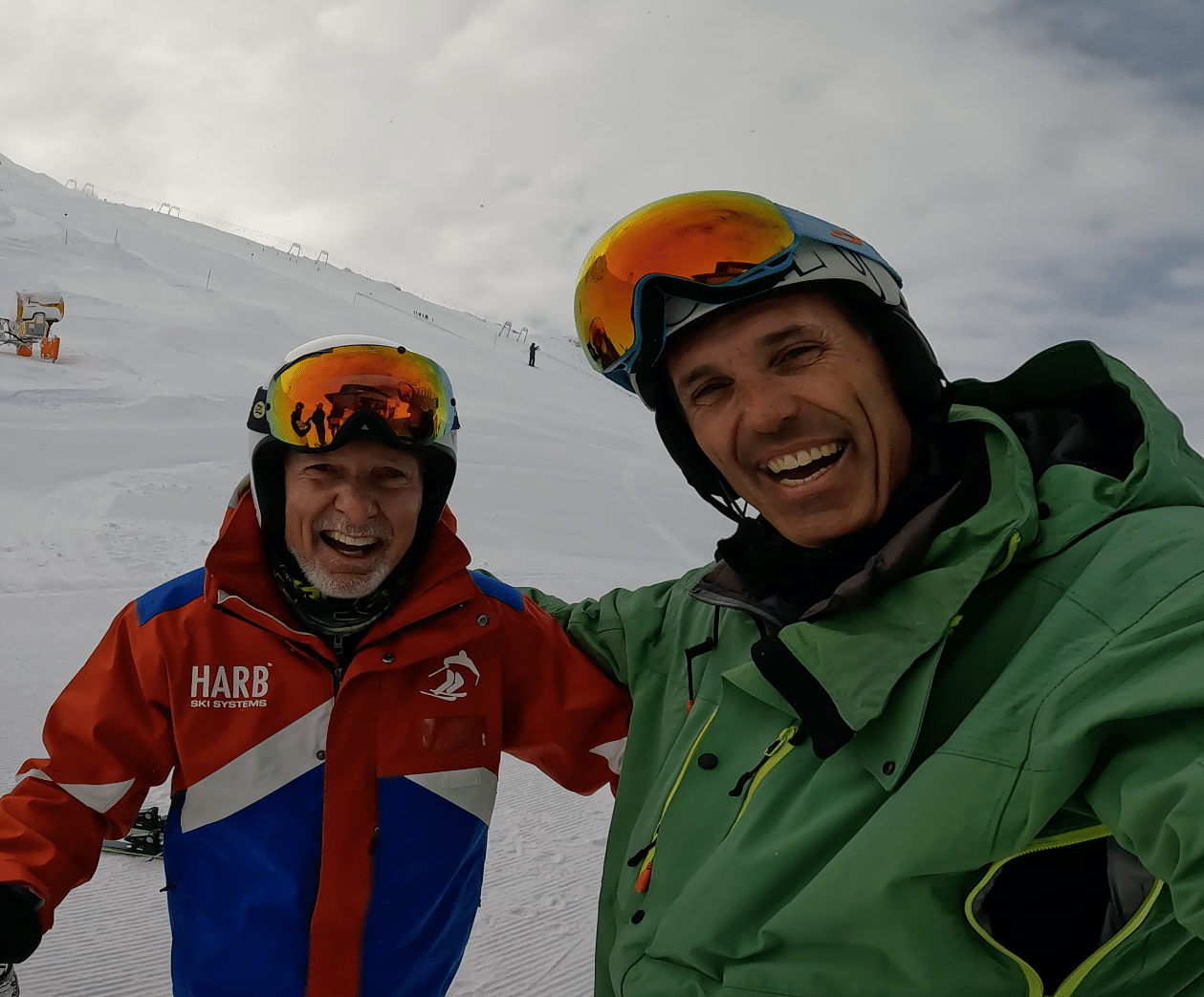 Morgan et Harald Harb page apprendre la technique de ski rencontre stage de ski Hintertux avril 2023 Labo du skieur