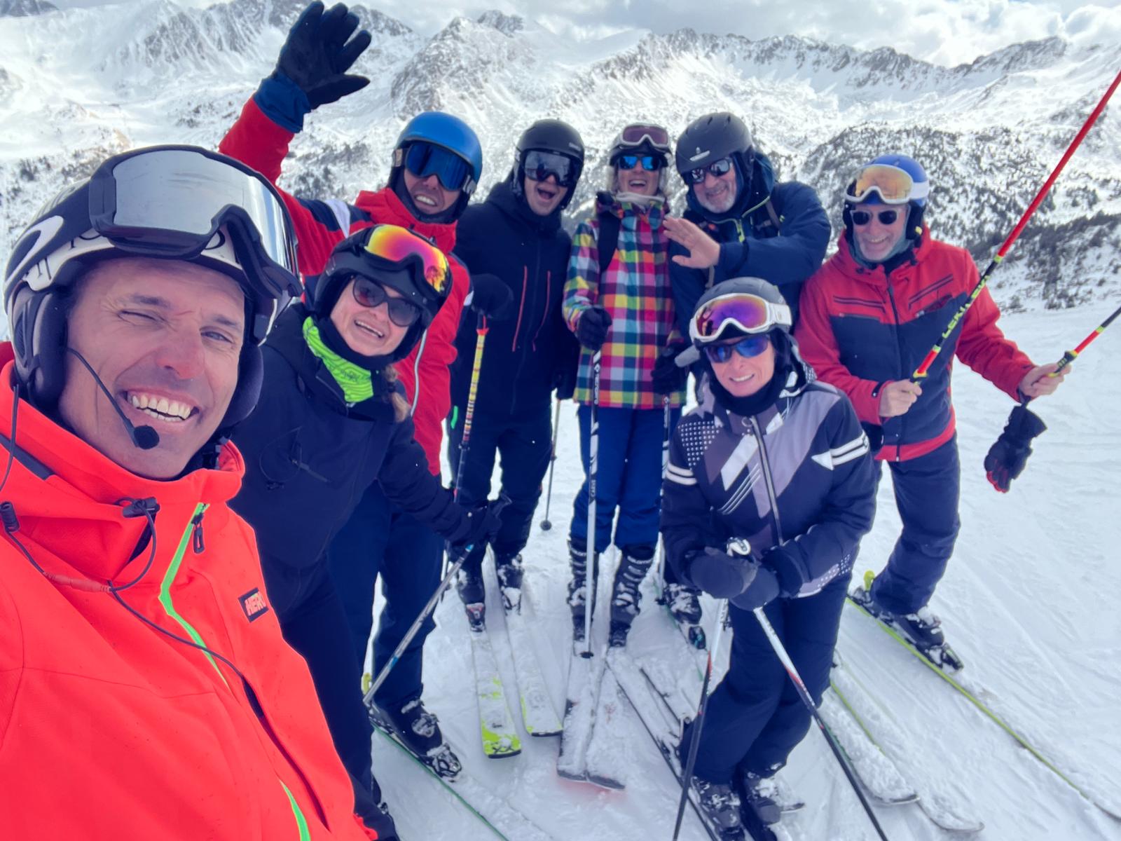 Session sur les pistes labo du skieur âge stage de ski progression